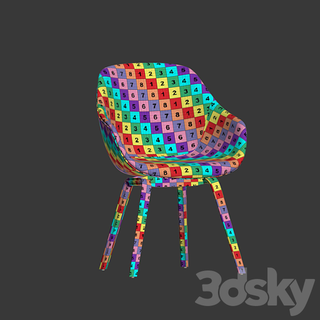 AAC 123 Chair Hay 3DS Max Model - thumbnail 5