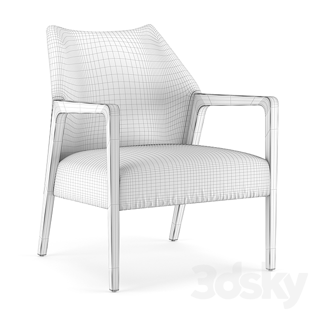 Abbott dalton accent chair 3DS Max Model - thumbnail 4