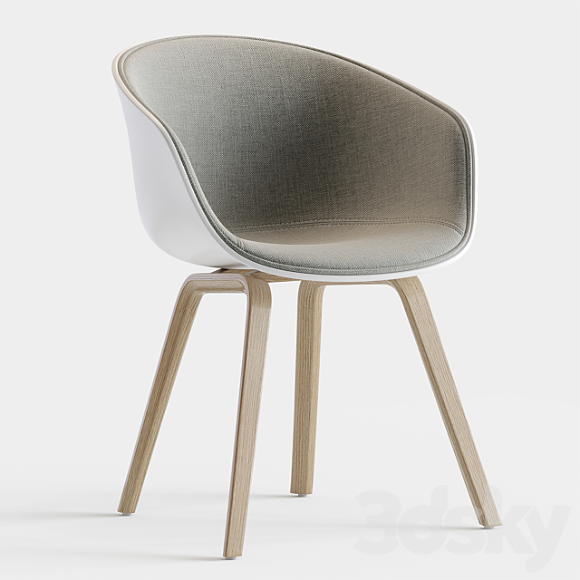 About a Chair AAC 22 Front Upholstered Hay 3DS Max Model - thumbnail 2