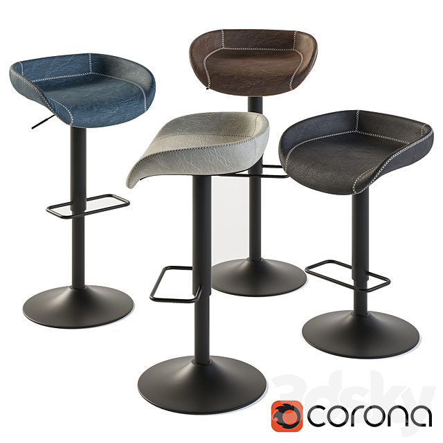 Acapulco bar stool 3DSMax File - thumbnail 1