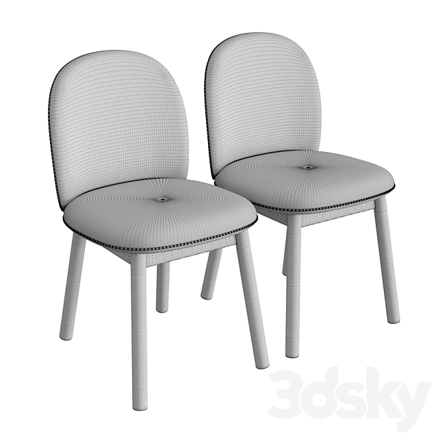 Ace dining chair 3ds Max - thumbnail 2