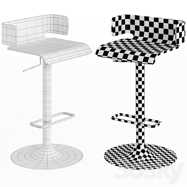 ACME Furniture Rania bar stool 3DSMax File - thumbnail 2