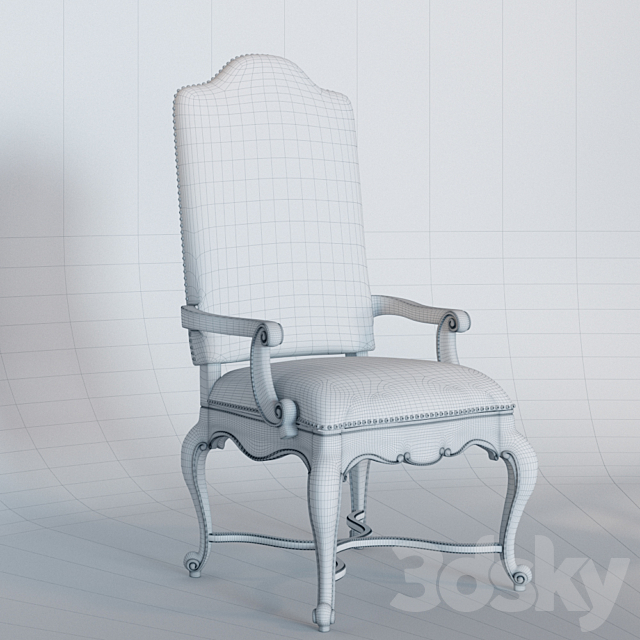 Adagio Upholstered Arm Chair 3DSMax File - thumbnail 3