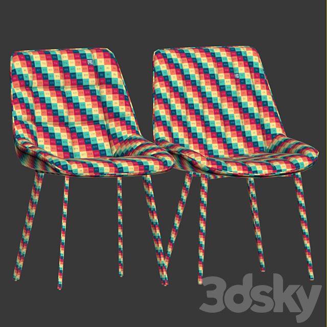 Adah & Anant Chair Set La Forma 3DS Max Model - thumbnail 5