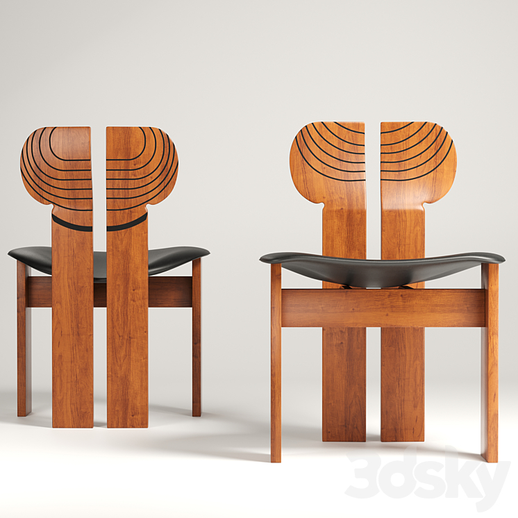 Africa Chair by Afra and Tobia DrCG Model 03 3DS Max Model - thumbnail 2