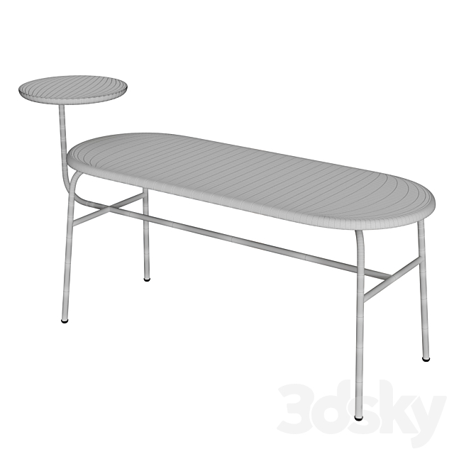 Afteroom bench 3ds Max - thumbnail 2