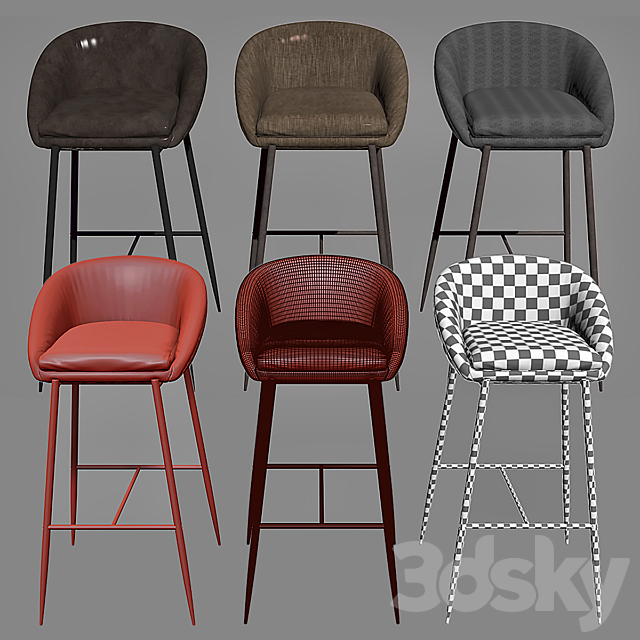 AGATHA Bar Stool 3DSMax File - thumbnail 3