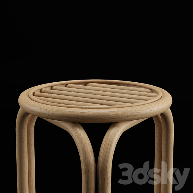 Alache Bar Stool (high) 3DSMax File - thumbnail 2