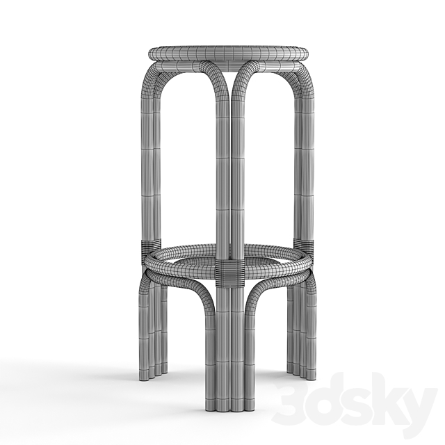 Alache Bar Stool (high) 3DSMax File - thumbnail 5