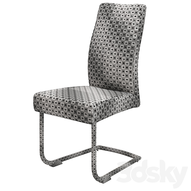 Alamon II dining chair 3DS Max Model - thumbnail 2