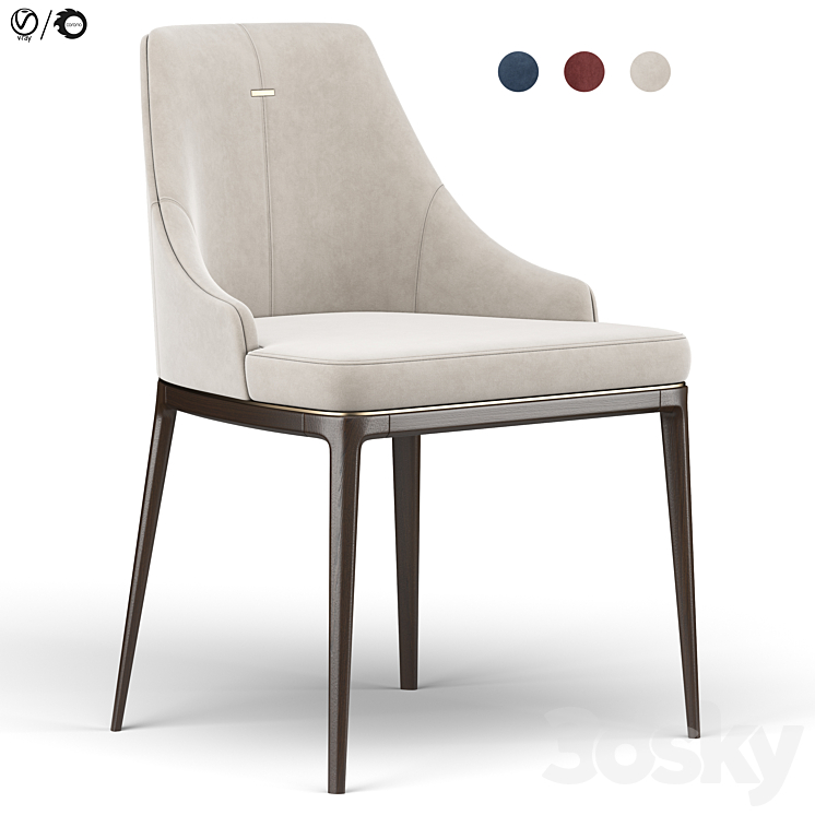 Alaton Dining Chair 3DS Max Model - thumbnail 1