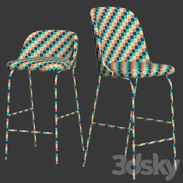 Aleta bar stools 3DSMax File - thumbnail 3