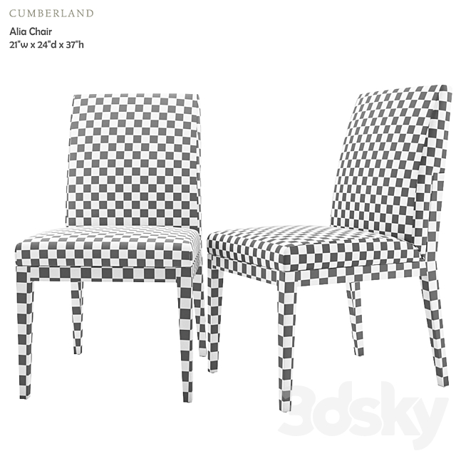 Alia Dinning Chair – Cumberland 3DS Max Model - thumbnail 3