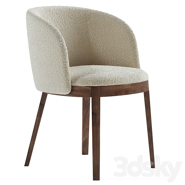 Alina armchair & Alina side chair 3ds Max - thumbnail 2