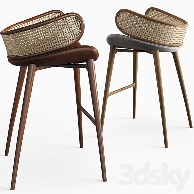 Alma de LUCE Mudhif bar stool 3DS Max Model - thumbnail 2