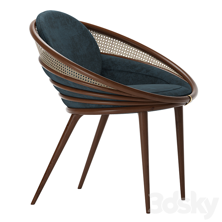 Alma De Luce Ndebele Chair 3DS Max Model - thumbnail 1