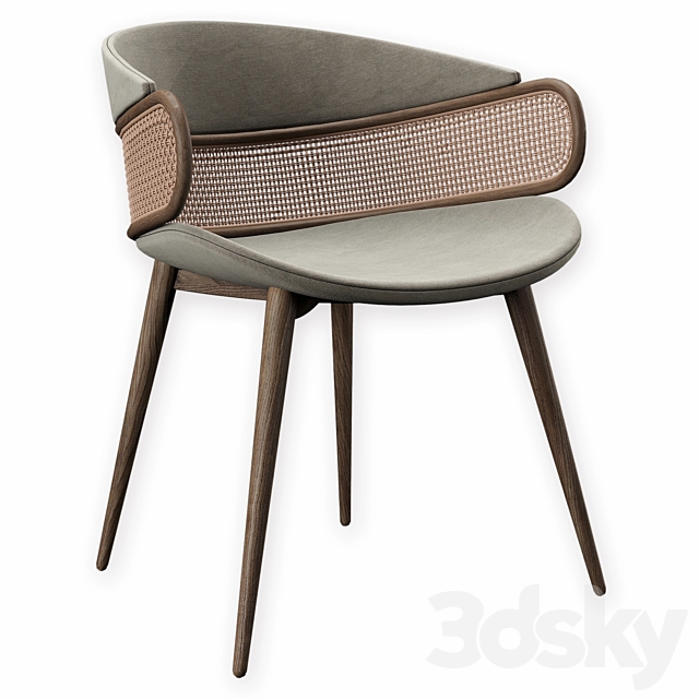 AlmaDeLuce Mudhif Dining Chair 3DS Max Model - thumbnail 3