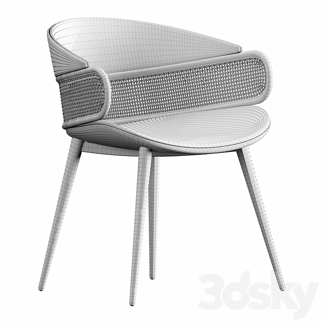 AlmaDeLuce Mudhif Dining Chair 3DS Max Model - thumbnail 4