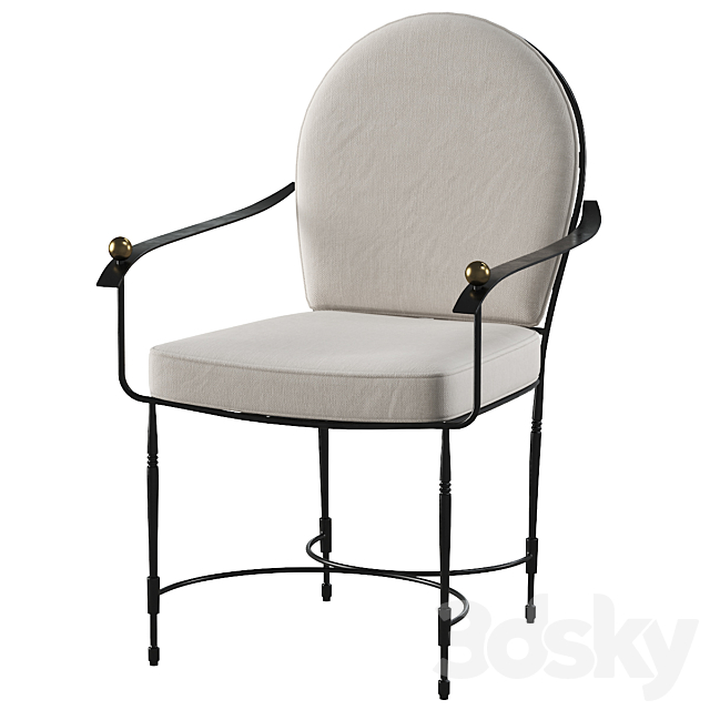 AMALFI ROUND BACK ARMCHAIR 3DSMax File - thumbnail 1