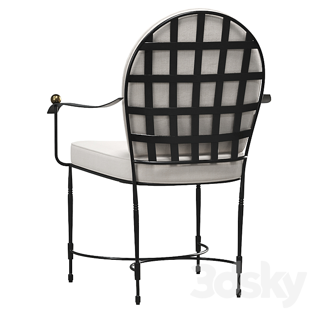 AMALFI ROUND BACK ARMCHAIR 3DSMax File - thumbnail 4