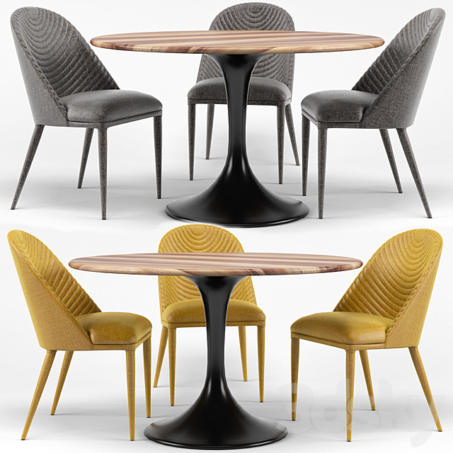 Amarelo Chair. Thor Dining Table 3DSMax File - thumbnail 1