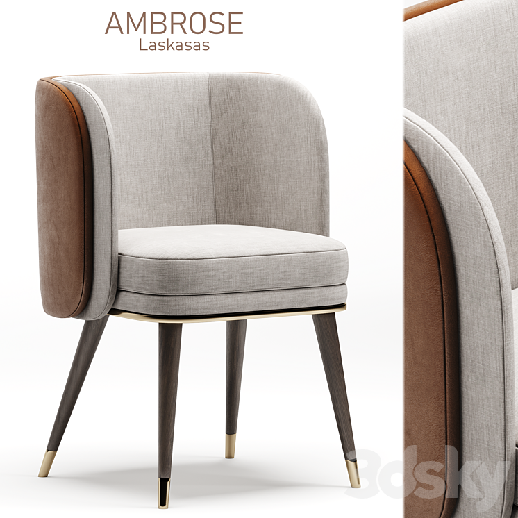 AMBROSE chair – Laskasas 3DS Max Model - thumbnail 2