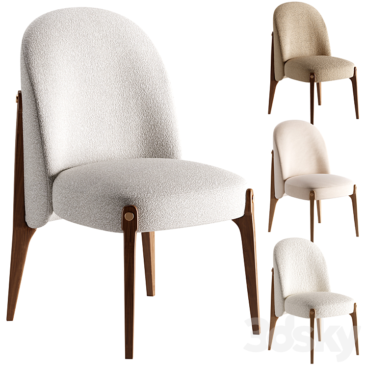 AMES DINING CHAIR 3DS Max Model - thumbnail 3