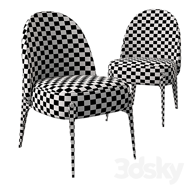 Ames dining chair 3DS Max Model - thumbnail 3