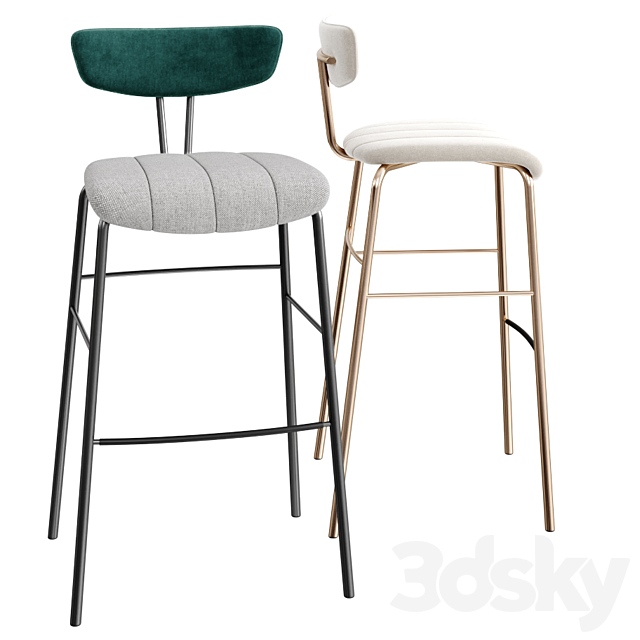 Amy high stool 3DS Max Model - thumbnail 3