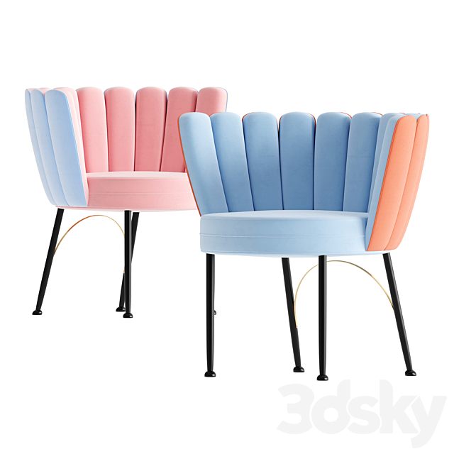 Angel Mid-Century Dining Chair by Ottiu 3DSMax File - thumbnail 1