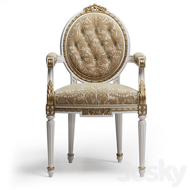 Angelo Cappellini Degas Armchair art. 724 _ PI 3DS Max Model - thumbnail 2