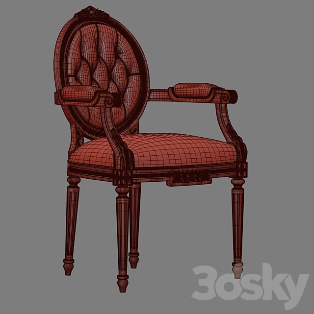 Angelo Cappellini Degas Armchair art. 724 _ PI 3DS Max Model - thumbnail 3