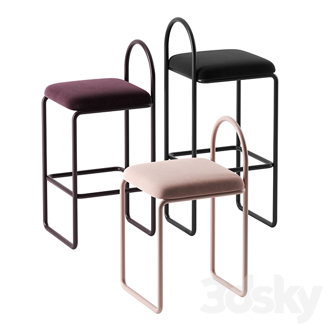 ANGUI stools by Aytm 3DSMax File - thumbnail 1