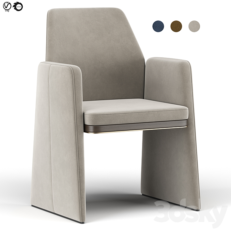 Anthony chair 3DS Max Model - thumbnail 1