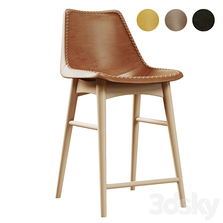 Anthropologie Rylie Counter Stool 3DS Max Model - thumbnail 3