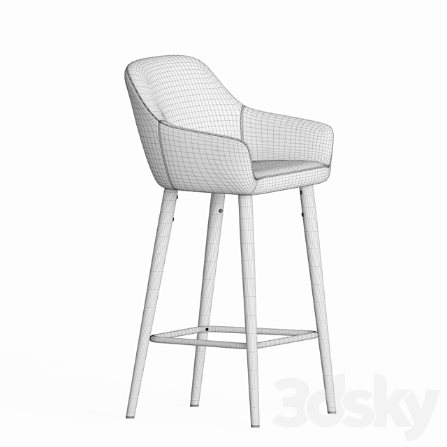 Antiba Bar Stool Onix Mebel 3DS Max Model - thumbnail 4