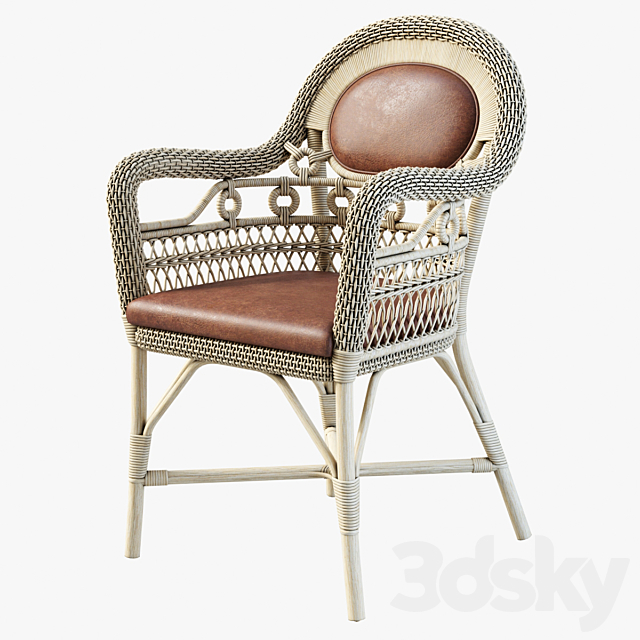 Antica dining chair 3ds Max - thumbnail 1