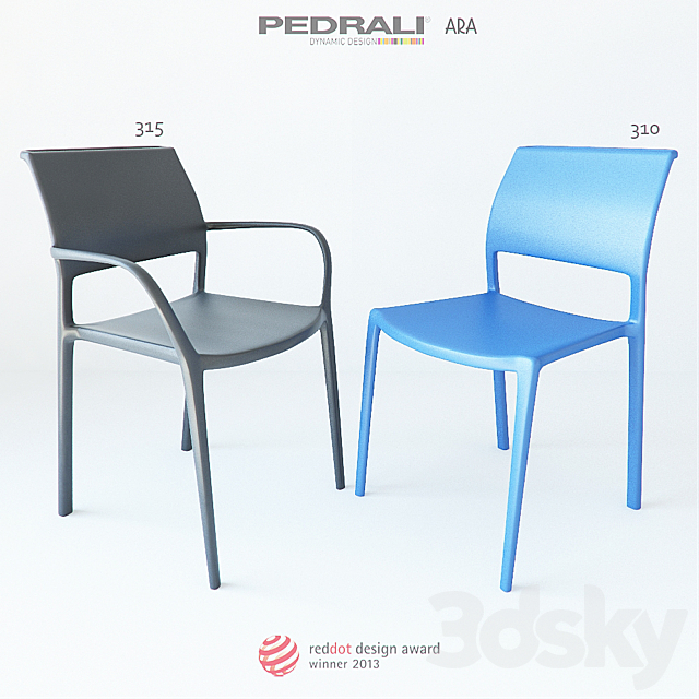 ARA chair 310- 315 3ds Max - thumbnail 2