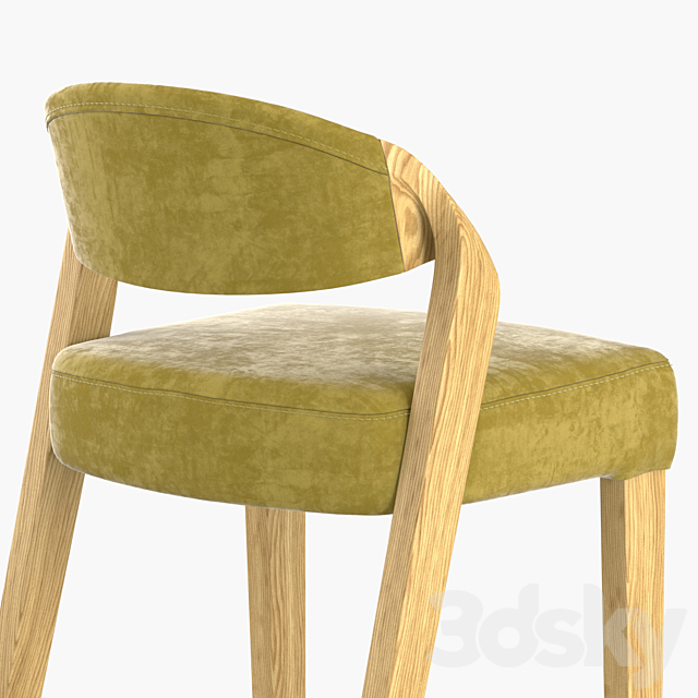 Arbre Joker bar stool and semi bar stool 3DS Max Model - thumbnail 3