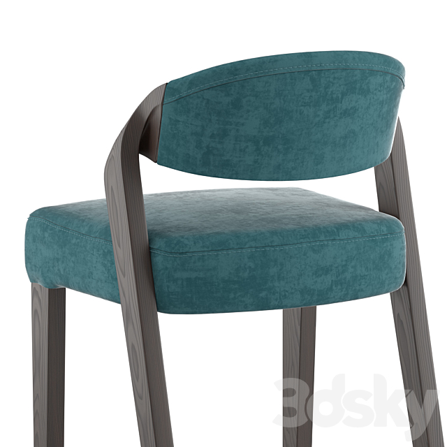 Arbre Joker bar stool and semi bar stool 3DS Max Model - thumbnail 4