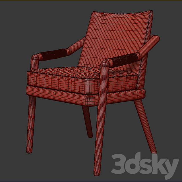 Archer chair by Christian Liaigre 3DSMax File - thumbnail 5