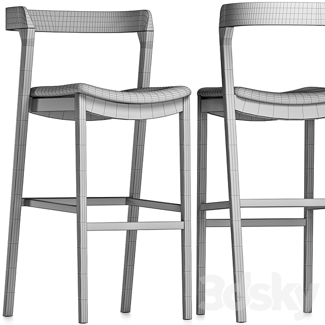 Arco Stool by Cantarutti – Barstool 3DSMax File - thumbnail 6