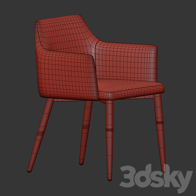 Arizona Dining Chair Stulych 3DSMax File - thumbnail 5