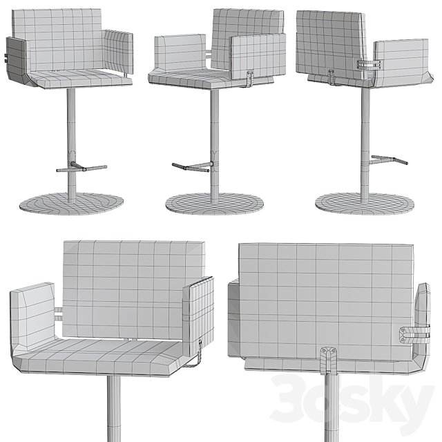 Arka – Sg Is Bar Stool by Aria – FCI London 3DSMax File - thumbnail 2