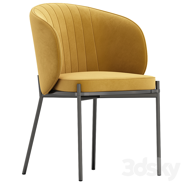 Armchair Coral 3DS Max Model - thumbnail 1