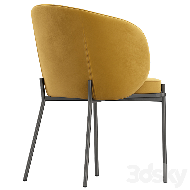 Armchair Coral 3DS Max Model - thumbnail 2