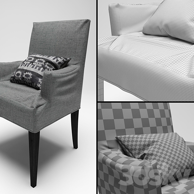 armchair cover 3ds Max - thumbnail 1