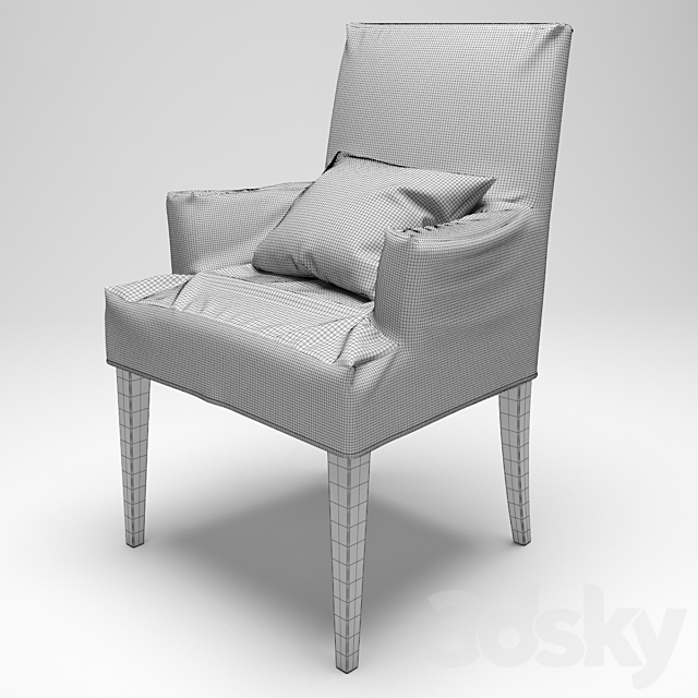 armchair cover 3ds Max - thumbnail 2