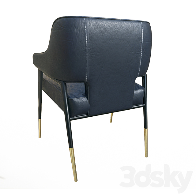 Armchair derome armchair – bravo portabella 3DSMax File - thumbnail 2