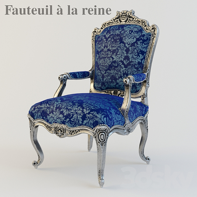 Armchair (Fauteuil à la reine) 3DSMax File - thumbnail 1